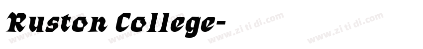 Ruston College字体转换